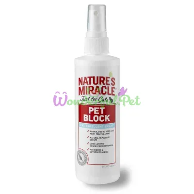 Спрей-отпугиватель для кошек Nature's Miracle Pet Block Repellent Spray 236 мл (для отпугивания от мест, объектов, зон)