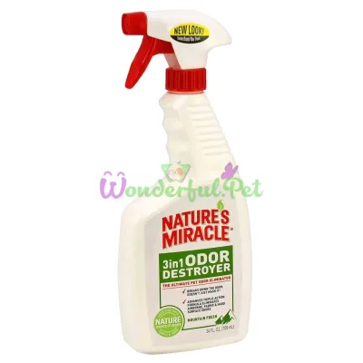 Спрей-устранитель Nature's Miracle 3in1 Odor Destroyer Mountain Fresh для удаления запахов, с ароматом горной свежести 710 мл