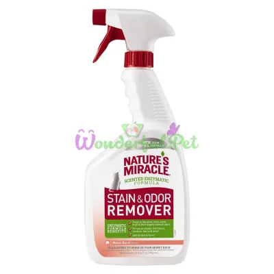 Спрей-устранитель Nature's Miracle Stain Odor Remover Melon Burst Scent для удаления пятен и запахов от кошек, с ароматом дыни 946 мл