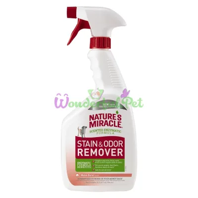 Спрей-устранитель Nature's Miracle Stain Odor Remover Melon Burst Scent для удаления пятен и запахов от собак, с ароматом дыни 946 мл