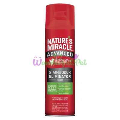 Знищувач-піна Nature's Miracle Advanced Stain and Odor Eliminator для видалення плям і запахів від собак з посиленою формулою 518 мл