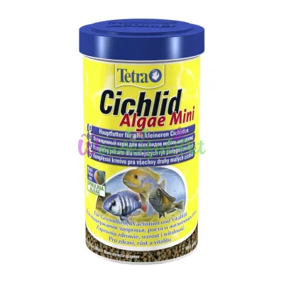 Сухой корм для аквариумных рыб Tetra в гранулах Cichlid Algae Mini 500 мл (для всех цихлид)