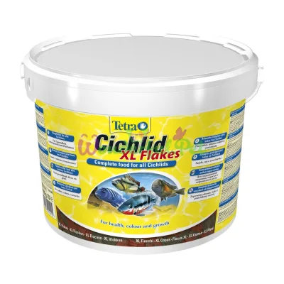 Сухой корм для аквариумных рыб Tetra в хлопьях Cichlid XL Flakes 10 л (для всех цихлид)