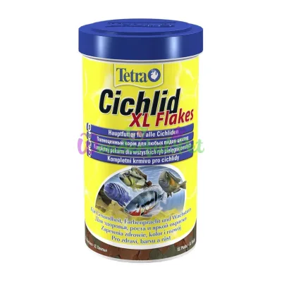 Сухой корм для аквариумных рыб Tetra в хлопьях Cichlid XL Flakes 500 мл (для всех цихлид)