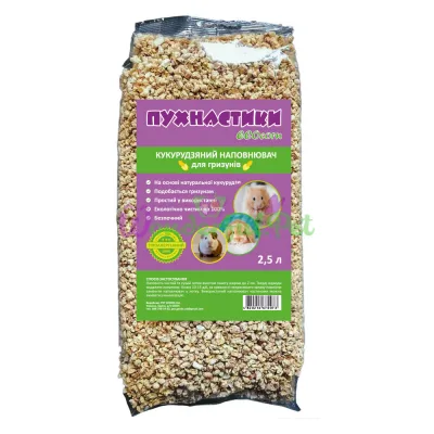 Кукурузный наполнитель Пушистики ECOcorn 2.5 л