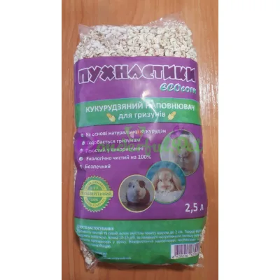 Кукурузный наполнитель Пушистики ECOcorn 2.5 л