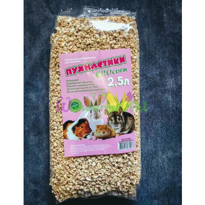 Кукурузный наполнитель Пушистики ECOcorn 2.5 л