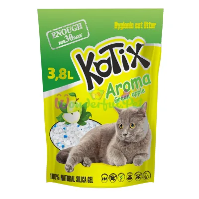 Наповнювач для котячого туалету KOTIX 3,8 л Green Apple