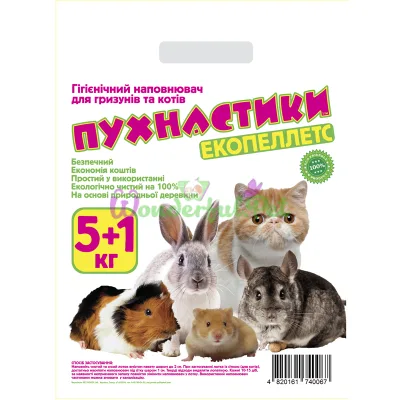 Древесный наполнитель Пушистики 6 кг