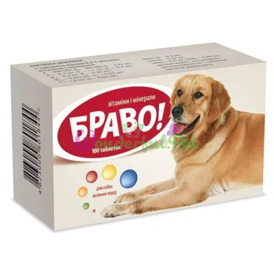 Витаминная добавка Arterium Браво Dog 100 табл