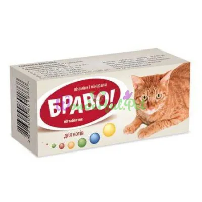 Витаминная добавка Arterium Браво Cat 60 табл