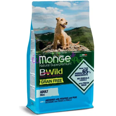 Сухой корм MONGE DOG BWILD GF Mini Anchovies 15 кг