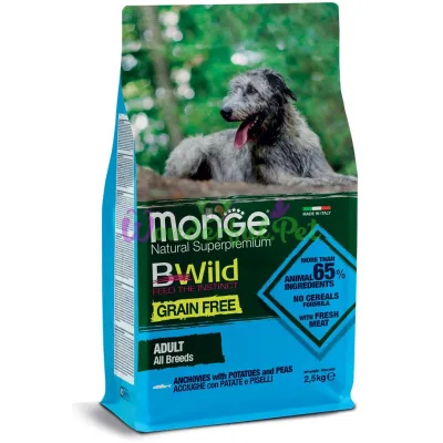 Сухой корм MONGE DOG BWILD GRAIN FREE Anchovies 2.5 кг