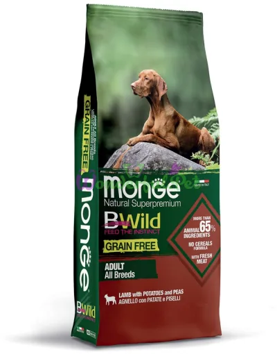 Сухий корм MONGE DOG BWILD GRAIN FREE Lamb 15 кг