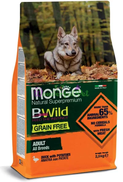 Сухий корм MONGE DOG BWILD GF Duck Potato 2.5 кг