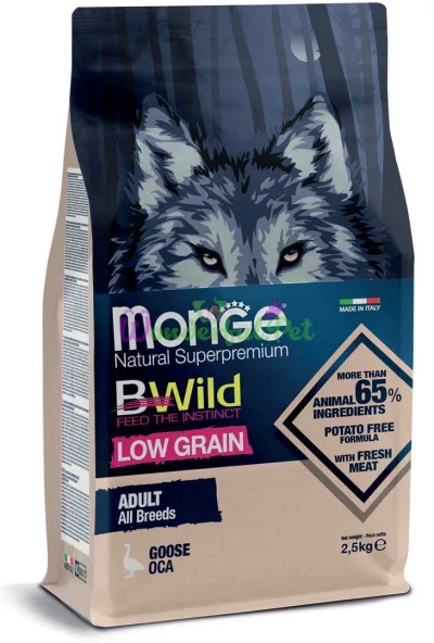 Сухой корм MONGE DOG BWILD LG All Breeds Adult Goose meat 2.5 кг