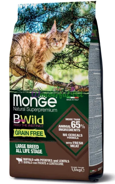 Сухий корм MONGE CAT BWILD GRAIN FREE Large breed Kitten Buffalo 1.5 кг