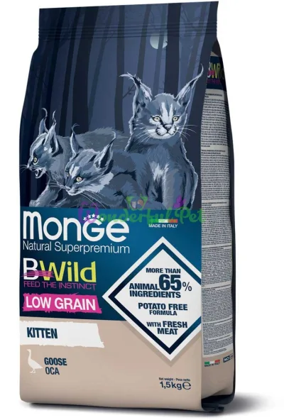 Сухий корм MONGE CAT BWILD LG Kitten Goose meat 1.5 кг