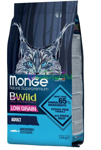 Сухой корм MONGE CAT BWILD LOW GRAIN Anchovies 1.5 кг
