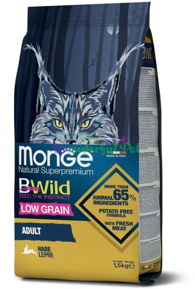 Сухий корм MONGE CAT BWILD LOW GRAIN Hare meat 1.5 кг