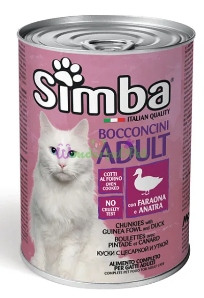 Вологий корм SIMBA CAT WET Guinea fowl Duck 415 г