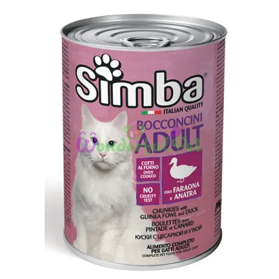 Вологий корм SIMBA CAT WET Guinea fowl Duck 415 г