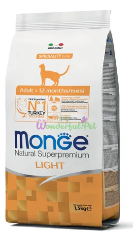 MONGE CAT Light Turkey Dry Food 1.5 kg