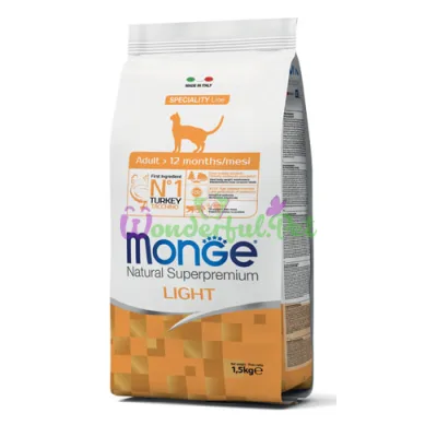 Сухой корм MONGE CAT Light Turkey 1.5 кг