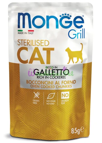 Влажный корм MONGE CAT GRILL Sterilised Chicken 85 г