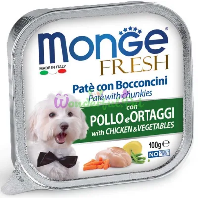 Паштет MONGE DOG FRESH Chicken Vegetables 100 г