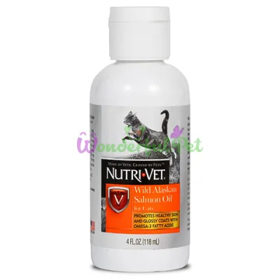 Витаминная добавка для шерсти кошек Nutri-Vet Wild Alaskan Salmon Oil Cat 118 мл