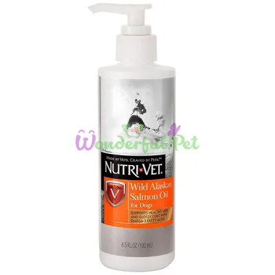 Витаминная добавка для шерсти собак Nutri-Vet Wild Alaskan Salmon Oil Dog 192 мл