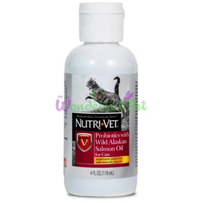 ΠΠΎΠ±Π°Π²ΠΊΠ° Π΄Π»Ρ ΠΊΠΎΡΠ΅ΠΊ Nutri-Vet Probiotics Salmon Oil Cat 118 ΠΌΠ»