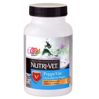 Мультивитамины для щенков до 9 месяцев Nutri-Vet Puppy-Vite 60 табл