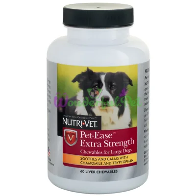 Таблетки антистресс для собак средних и крупных пород Nutri-Vet Pet-Ease Extra Strength Dog 60 табл