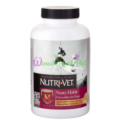 Таблетки от поедания фекалий для собак и щенков Nutri-Vet Nasty Habit Dog Puppy 60 табл