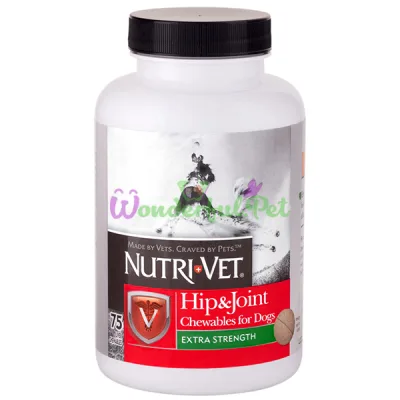Хондроитин и глюкозамин 2 уровень Nutri-Vet Hip Joint Extra Dog 75 табл