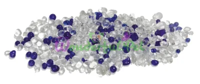 CRYSTAL SAND substrate, treated glass, transparent blue, 400 g