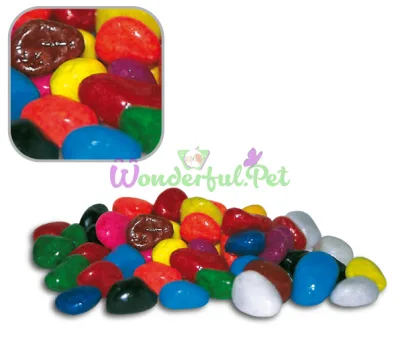 Colored aquarium gravel, large, 1 kg