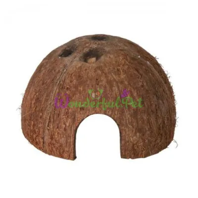 Coconut Shell Burrow Hideout for Reptiles and Rodents 8/10/12 cm Set of 3