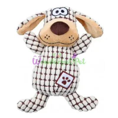 Plush Dog with Checked Fabric 26 cm