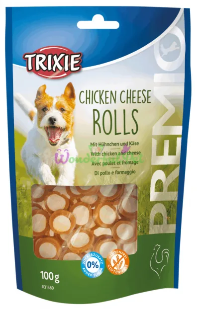 Trixie PREMIO Chicken Cheese Rolls Dog Treat 100 g