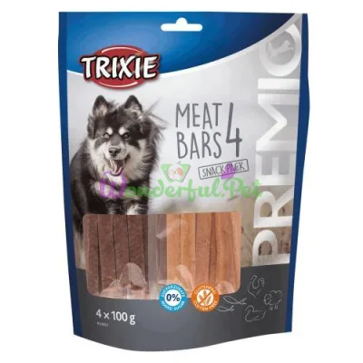 Лакомство для собак PREMIO 4 Meat Bars курица утка баранина лосось 4 x 100 г