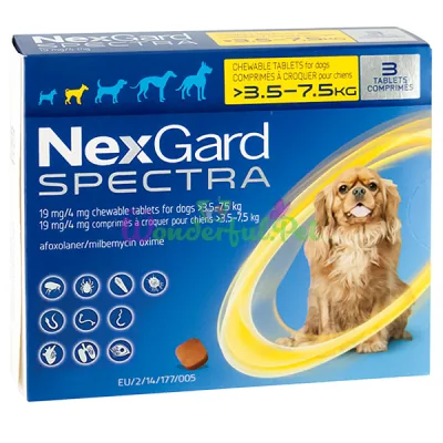 NexGard Spectra 3.5–7.5 kg pack