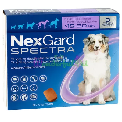 NexGard Spectra 15–30 кг, упаковка