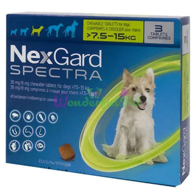 NexGard Spectra 7.5-15 кг 1 таблетка