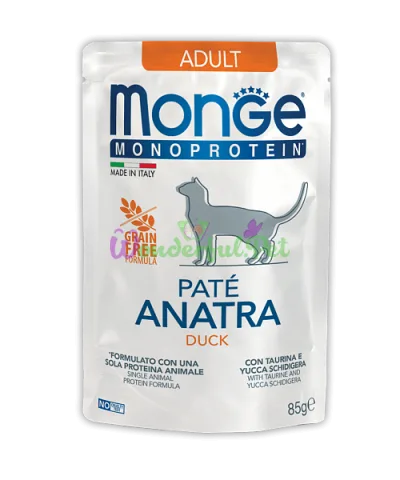MONGE CAT MONOPROTEIN 100% Adult Duck, 85 g