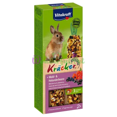 Лакомство для кроликов Vitakraft Kracker Original + Wild Berries Elderberry 100 г / 2 шт. (лесные ягоды)