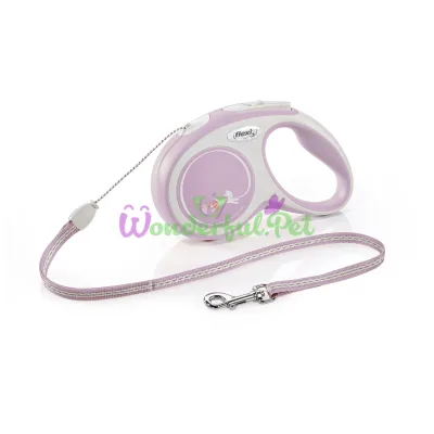 Рулетка FLEXI NEW COMFORT S 5 м шнур розовая