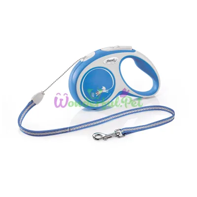 Рулетка FLEXI New Comfort Cord S, 5м, до 12 кг, шнур, cиня (2830)( 12шт кор)